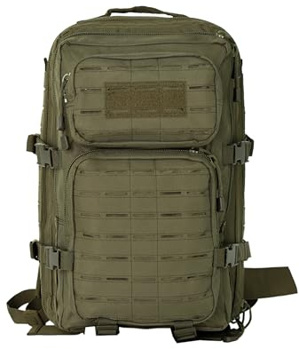 PAIWPHLI Small Tactical Backpack Assault Pack Bug Out Bag 40L Military Backpack with Molle for Hiking Hunting Rucksack Trekking (Green)