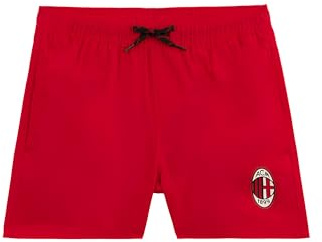 A.C. Milan Costume da Bagno con Logo, Summer Collection, Prodotto Ufficiale, Bambino, Rosso, 16 Anni