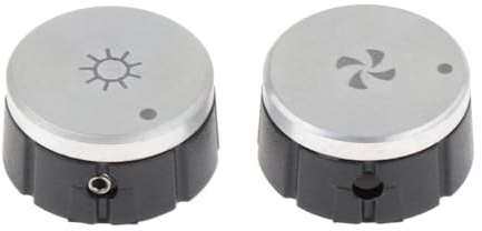 Fxzqgnh 2 Pezzi Manopola Cappa Ricambio Interruttore Ventola Controllo Luce Componenti Lampada Cucina Materiale Resistente Adatto per