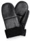 Valcuer 1887 Fäustlinge COZY MITTEN warme Unisex Handschuhe aus hochwertigem Lammfell, Fell, Leder - bequem, warm und hochwertig in Schwarz, in Gr. 7