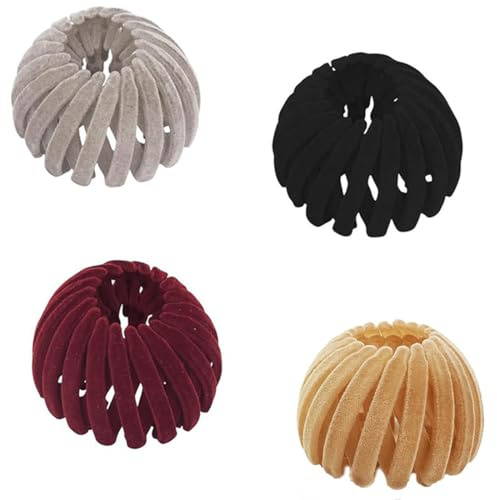 KOLZEMV 4 Fermagli per Capelli da Donna, fermaglio capelli, Vintage, a Nido d'uccello, Clip per Capelli, Grandi, Pinza per Capelli, Accessori per Capelli, per Ragazze e Donne, Tinta Unita