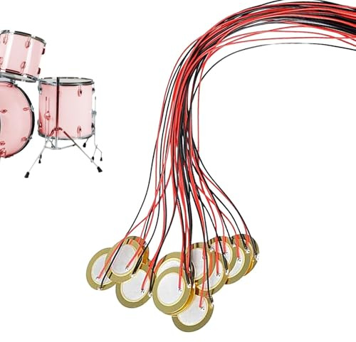 Qurygin Piezo Disc Transducer,Kontakt Mikrofon Trigger Ljudsensor 35mm 15st | Summer Sounder Sensor Trigger för akustisk instrument gitarr pickup Akustisk gitarr pickup
