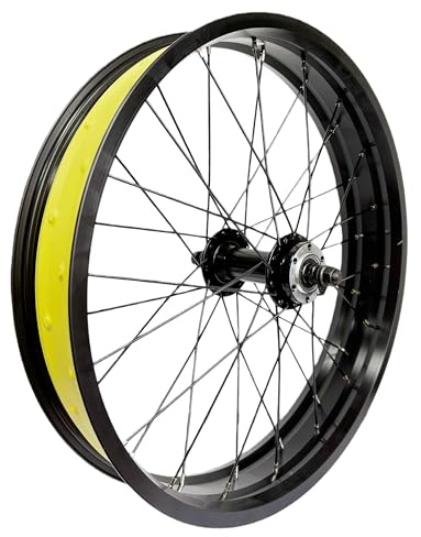 20/26 x 4.0 Fat Bike Front Wheel, 36H Aluminum Rim, 135 mm QR Disc-Brake Hub, Snow/Sand/E-Bike Ready, Lightweight & Trail-Tough