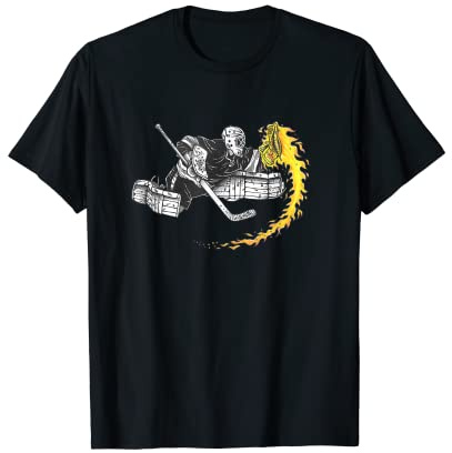 Ice Hockey Goalie Hot Glove on Fire SAVE! T-Shirt