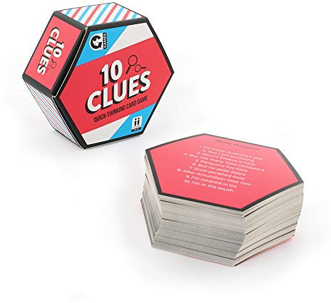 Ginger Fox - Juego de cartas de 10 pistas, juegos de cartas de pensamiento rápido, juegos de cartas para niños mayores de 12 años y adultos, juego familiar de pista nocturna, divertidos juegos de