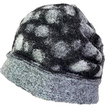 McBurn Mütze Fraena Tupfen Wollmütze Wintermütze (anthrazit)