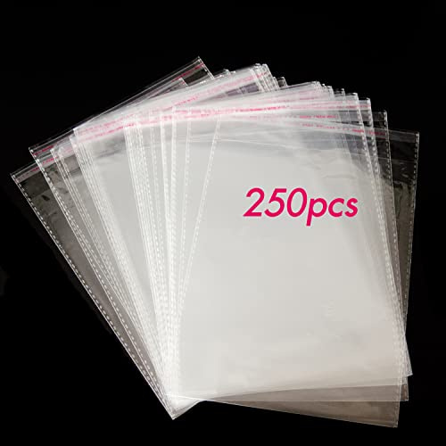 MAGIC SELECT 250 Bolsas de Celofán Transparente Autoadhesivas, 22X18 cm