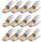 deleyCON 12x CAT 7 Netzwerkstecker Stecker RJ45 Werkzeuglos Geschirmt 10 Gbit/s 600 MHz Netzwerk Stecker für Starre Verlegekabel Rohkabel Steckverbinder RJ45 Ethernet LAN DSL Patchkabel