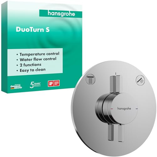 hansgrohe DuoTurn S - Duscharmatur Unterputz für 2 Verbraucher, Mischbatterie Dusche rund, Einhebelmischer für iBox universal 2, Chrom