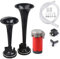 WHTOHY Universal 12V 178dB Car Dual Tone Horn, Loud Air Truck Horn Kit, 12V Air Horn with Compressor Dual Tone Air Horn, Suitable for Motorcycle, Truck, Motorcycle