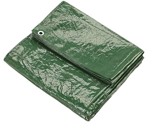 Heavy Duty Waterproof Tarp Cover – Green Reinforced Polyethylene Ground Sheet 1.2 x 1.8m All-Purpose Outdoor Protection for Camping, Gardening, Construction, Car, Furniture & Weatherproof Shelter Use