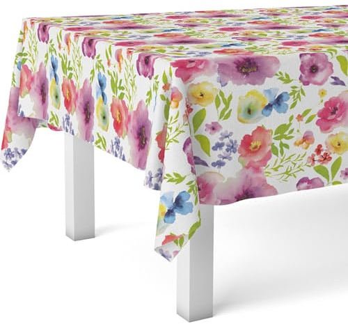 ECOMMERC3 | Tovaglia in tela cerata rettangolare dimensioni 100 x 140 cm - stile, durata e facile pulizia per il tuo tavolo - Tovaglia in tela cerata antimacchia e impermeabile - Vienne multicolore