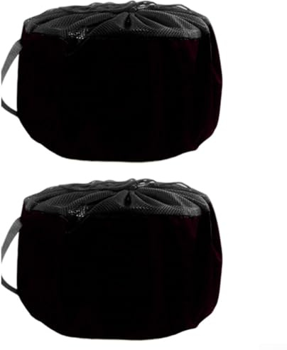 ZMdooreasy Bolsa de almacenamiento de manguera impermeable con parte superior de malla transpirable y asa de fácil transporte para manguera de jardín y organización de cables eléctricos (es negra)