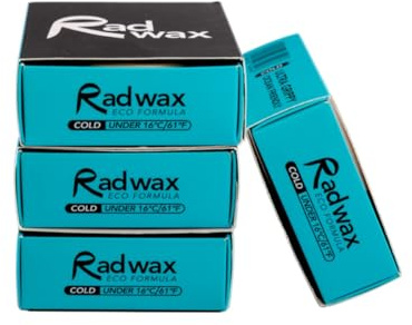 Rad Wax Eco Surf Wax (Cold) - 4 x 100g Bars | Premium Eco-friendly Surfboard Wax Cold Water - Surf Accessories