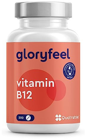 Vitamin B12 Tabletten (200 Stück) - 500µg reines B12 pro Tag - Premium: Beide Bioaktiv-Formen + Depotform + Folsäure 5-MTHF - Vegan, laborgeprüft & ohne Zusätze in Deutschland hergestellt