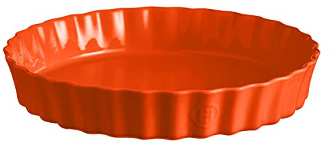 Emile Henry 766032 Tortiera alta/piatto per torta, 32 cm, ceramica, toscana