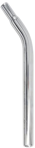 Bike Seat Post W/O Support, Steel Lay Back BMX Bicycle Seat Post Without Support, Multiple Sizes Silver (25.4 x 350mm)