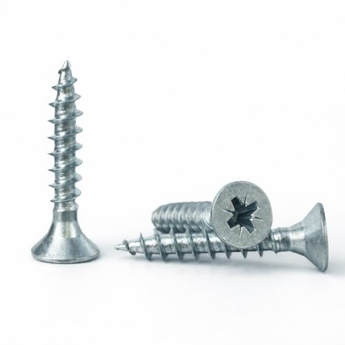 Lot de 20 petites vis à bois à tête fraisée en acier pour panneaux d'aggloméré 3,5 mm x 16 mm