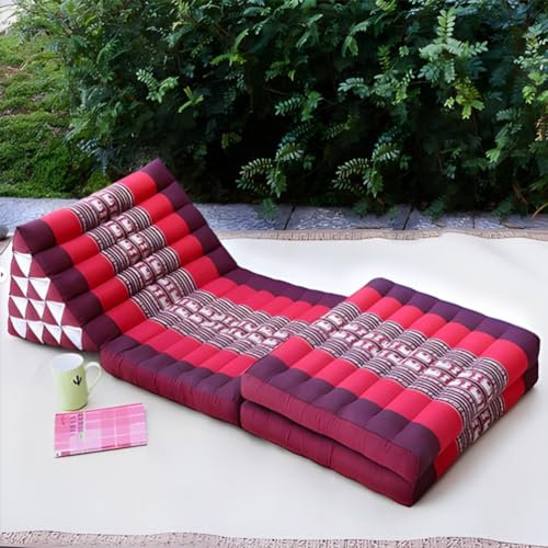 ComodoHai Cuscino Triangolare, Tri Fold Mat Con Cuscino Triangolo Materasso Da Terra Pieghevole Per TV, Lettura O Relax Materasso Futon O Tappetino Da Massaggio Tailandese ( Colore : Style M , Taglia