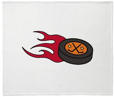 CafePress Flaming Puck Throw Blanket Super Soft Fleece Plush Throw Blanket, 60x50