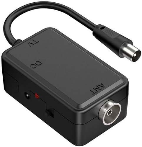 Mercury Amplificateur de Signal d'antenne TV alimenté par USB | Filtre 4G/5G | Gain de 20 DB | Amplificateur d'antenne numérique Freeview HD d'intérieur pour Une Meilleure réception | Design Compact