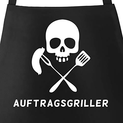 MoonWorks Grill-Schürze Auftragsgriller für Männer mit Spruch schwarz unisize