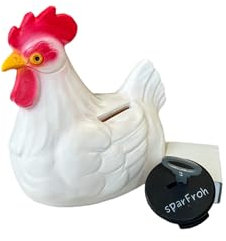 Spardose Huhn Hahn Gockel