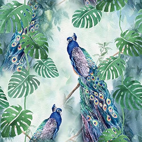 Anniversary House Tiflair Peacock Paradise Serviettes de table 3 plis