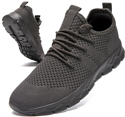 GHFKKB Damen Sneaker Leichte Laufschuhe Sportschuhe Turnschuhe Gym Schuhe Tennisschuhe Wanderschuhe Dunkelgrau Größe 42
