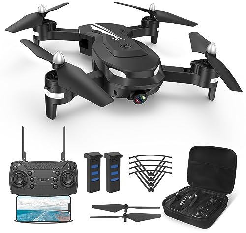Wipkviey drone avec camera 1080P HD - T26 drones adulte, Avec vidéo en direct WiFi, Flip 3D, Capteur de gravité, Maintien de l'altitude, Mode sans tête, Pour les enfants ou les débutants