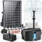POPOSOAP Pompe de fontaine solaire avec kit de filtre de bassin, pompe solaire de 8 W avec boîte de filtre de bassin, filtre de bassin pour bassin extérieur, fontaine de jardin, cascade, fontaine à