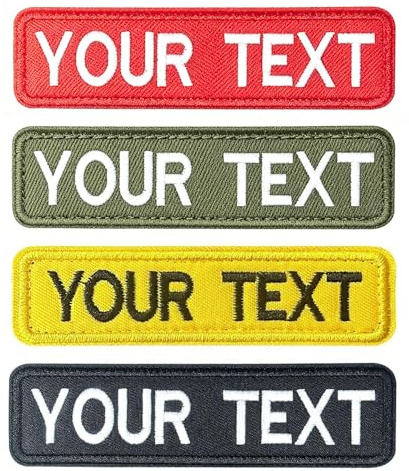 2 Pezzi Patch Personalizzate, Toppa personalizzata ricamato con nome con Ferro da Stiro o da Cucire o Gancio, toppe militari tattiche per vestiti, gilet, giacche, uniformi, camicie da lavoro