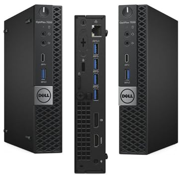 Dell Optiplex 7050 USFF Micro Mini PC Computer Intel Core Wi-Fi Bluetooth Windows 11 Pro (i7-6700T 16GB 500GB HDD)