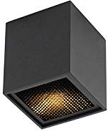 QAZQA - Design Design-AufbauSpot I Spotlight I Deckenspot I Deckenstrahler I Strahler I Lampe I Leuchte schwarz GU10 50mm - Qubo Honey I Wohnzimmer I Schlafzimmer - Aluminium Quadratisch - LED geeigne