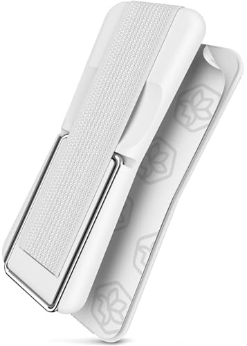 ONEFLOW® ClipGrip - Handy Fingerhalterung mit Ständer für alle CAT Handys | Handyständer Ring Finger Halter Handyring Selbstklebend, Weiß