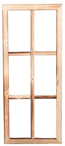 UNUS Deko Fenster aus Holz, Fensterrahmen im Vintage Design, Bilderrahmen rechteckig 76 x 32 x 2 cm