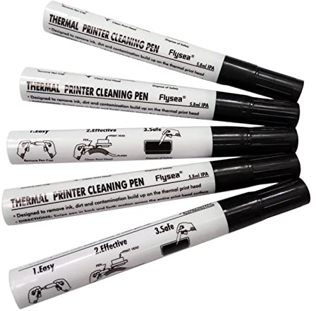 SM SunniMix Stylo de de tête d'impression 5 pièces, Stylo à Alcool, Stylo de réparation de nettoyant pour imprimante à Cartes, Stylo de décontamination,