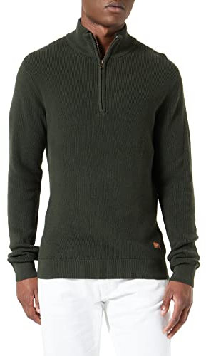 Blend BHCodford Herren Strickpullover Troyer Feinstrick Pullover mit Stehkragen und Reißverschluss, Größe:M, Farbe:Rosin (190509)