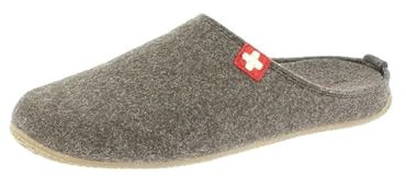 Living Kitzbühel - Filz - Schweizer Kreuz - Pantoffeln (40 EU Dark oak)