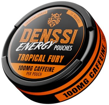 Bolsas de Energía Denssi – Cafeína de Acción Rápida + Impulso Nootrópico – Sin Azúcar, Sin Tabaco, Reemplazo Sin Bajón/Alternativa para Concentración y Energía – Fabricado en EE.UU. – 100mg de Cafeína