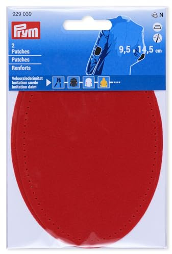 Prym 929039 - Toppe termoadesive, 9,5 x 14,5 cm, colore: Rosso