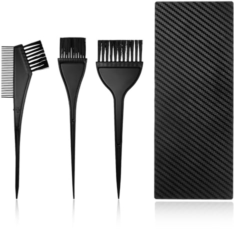 Exircy 4 Pcs Highlighting Board Set, Black Dye Boards Brushes Portable Foiling Board Professional Dye Highlighting Kit for Men Women Home Salon Beginners Professionals Hairstylist Accessories