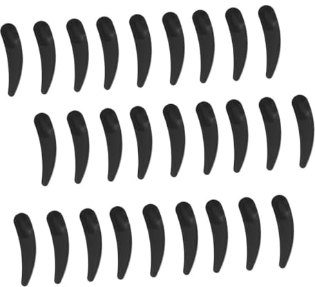 Mobestech 100 Cuillères Applicatrices de Crème Visage Yeux en Pp Noir, Application Uniforme, Portable, pour Cosmétiques DIY et Voyage