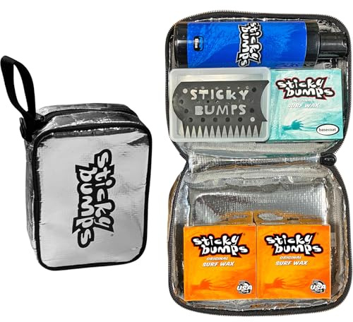 Sticky Bumps Surfboard Profi Wax Set XL - 2X Surf Grip Wachs 1x Base Coat 1x Waxbox mit Kamm 1 x Wax Remover Temperaturen Cold Cool Warm Tropical (warm (17-24°C))