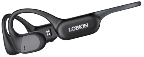 LOBKIN Casque Oreilles Libres, Étanche IPX7 Casque à Conduction Aérienne sans Fil Bluetooth 6.0, Écouteurs Ouvert Sport avec Micro Anti-Bruit et Lecteur MP3 8 Go de Mémoire