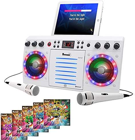 Beatbox Karaoke Machine CDG/CD+G. Built in Disco Lights. Wired Microphones & 1000 Songs