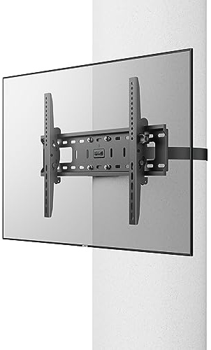 ZeboZap ZZTVT2064 NO Drill Tilt Only Outdoor TV Mount | GAZEBO | Patio| Pergola | Square Post | Stainless Steel Screws | Weatherproof | Holds 120lbs | Black