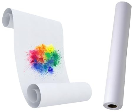 Hawksbill Paper Roll for Kids Easel Large Papers 38cm X 20m White Paper Rolls for Poster Making & Creative Projects