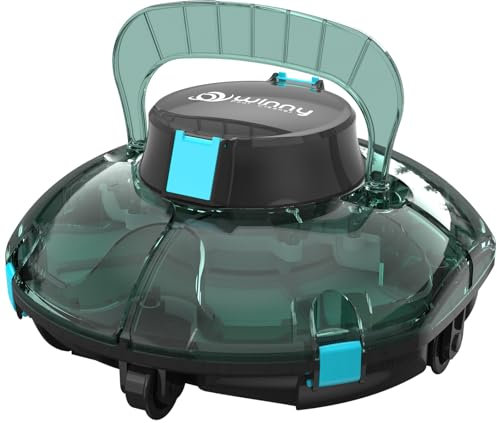 WINNY POOL CLEANER Winny 200 Robot Piscina, Piscina Senza Fili con Batteria, Autonomia 75 Min per Piscine Fuori Terra 60 m², Doppia Filtrazione, Parcheggio Automatico (Verde Trasparente)
