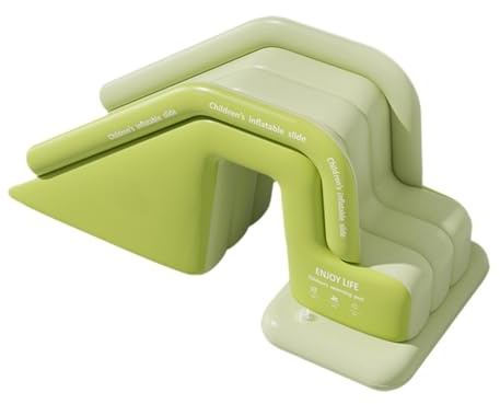 Milageto Scivolo per Piscina, Scivolo d'Acqua Stabile per Bambini, Comodo d'Acqua Portatile in PVC per Giardino, Piscina Estiva Fuori Terra, Cortile, Verde